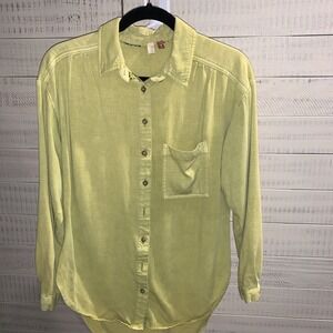 Anthropologie Pilcro Oxford Tunic Buttondown Top‎ Long Sleeve Shirt XS